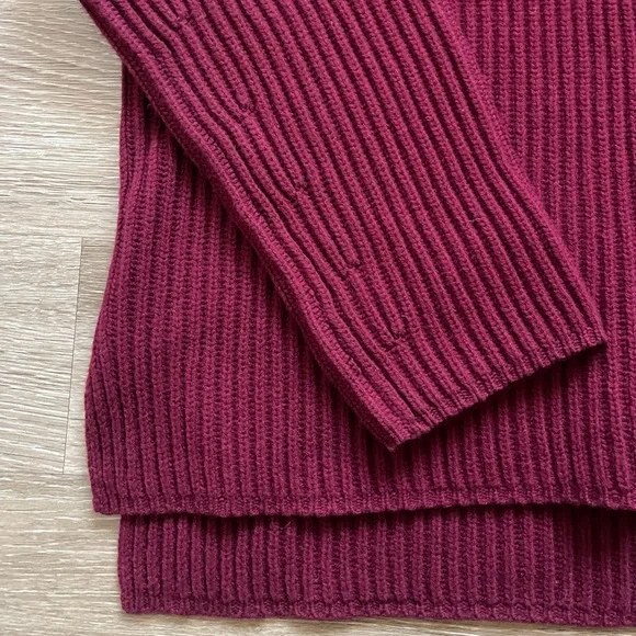 Joseph High Neck Long Sleeve Cardigan Stitch Sweater